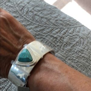 Silver and turquoise bracket